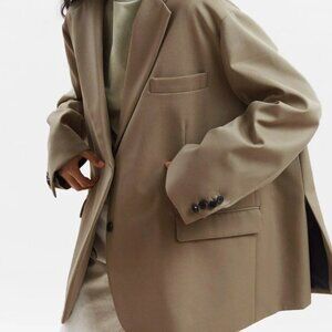 Frankie Oversized Boyfriend Blazer - Desert Taupe